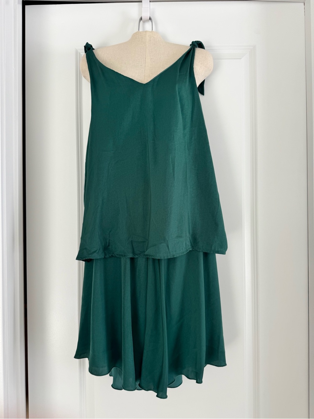 She-Bird dressy skort and sleeveless top. Tie-Shoulder in gorgeous Deep Green